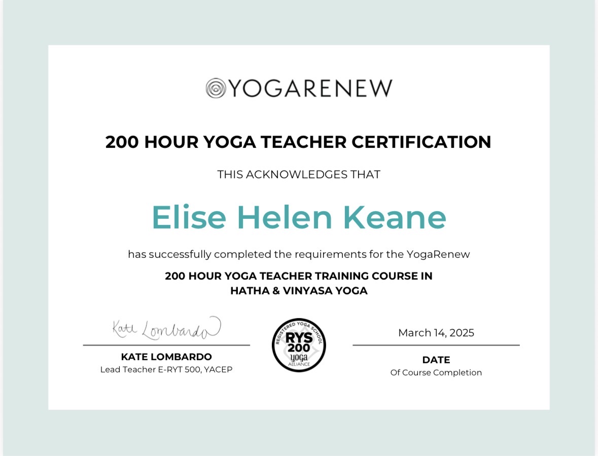 200 hour yoga teacher certificate