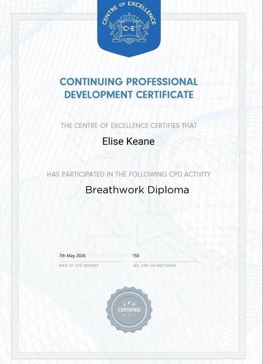Breathwork CPD certificate